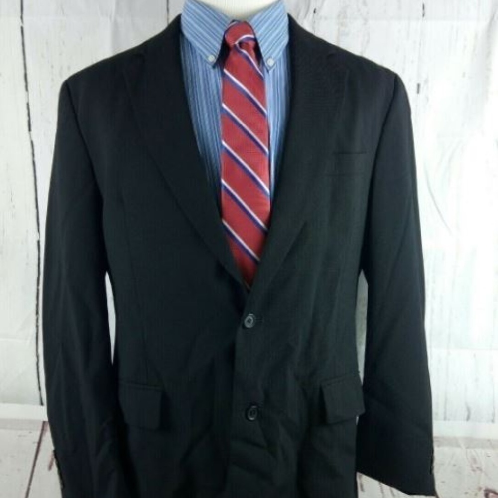 Jos A Bank 1905 41L Black Suit Blazer Sports Coat